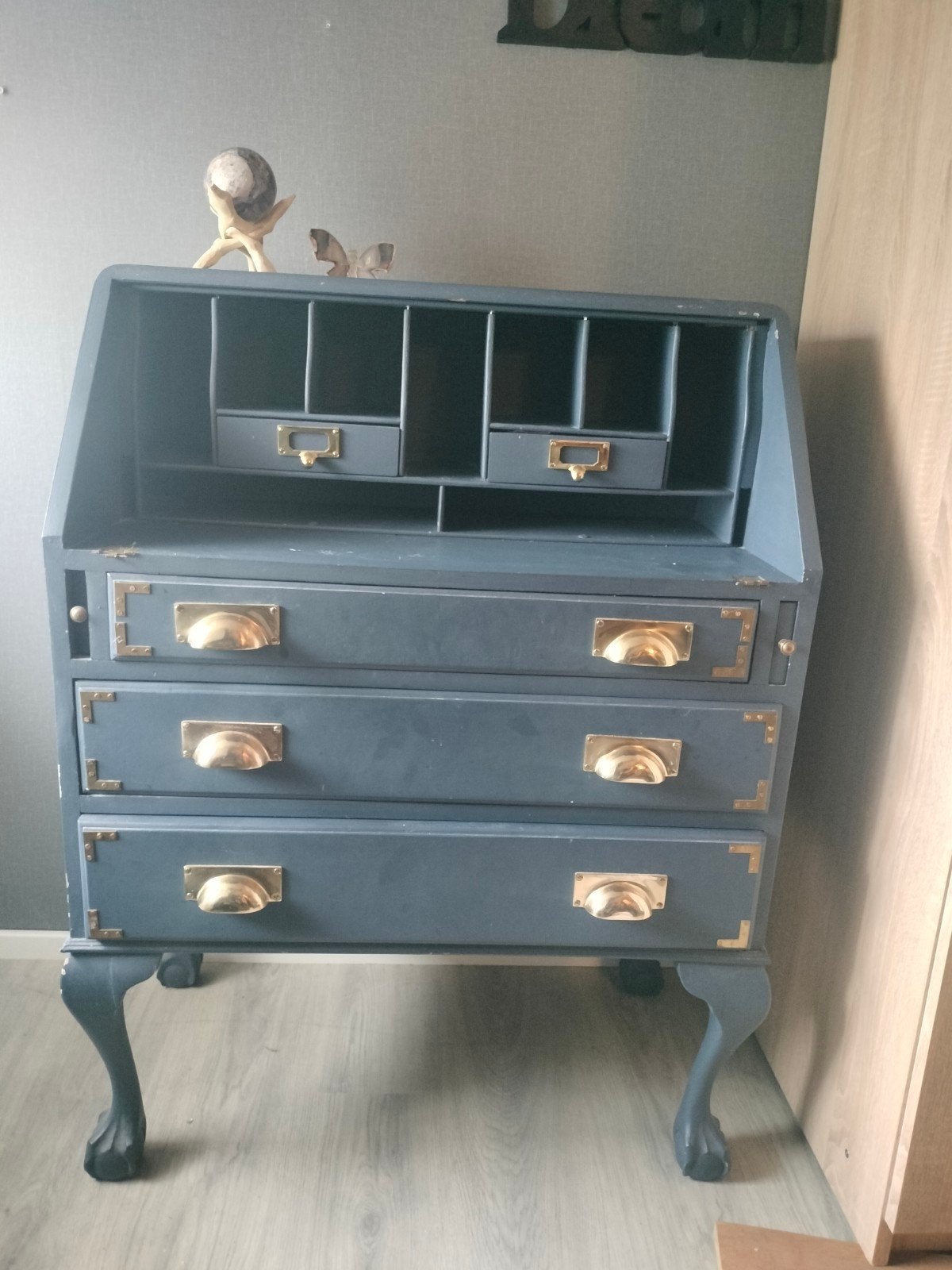 blauwe secretaire, Ophalen of Verzenden