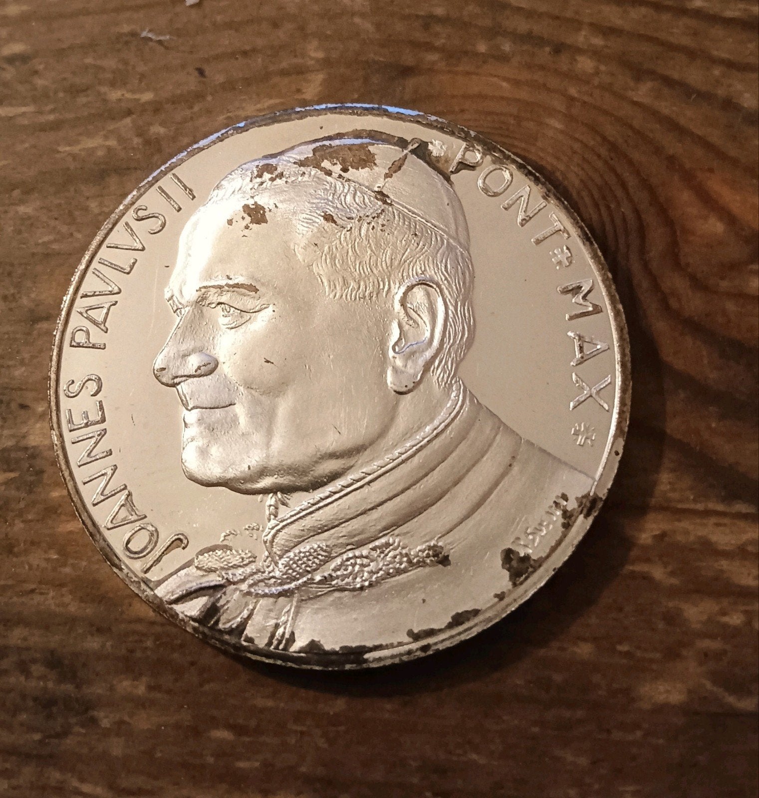 Medaille Paus Johannes Paulus II - 35 mm, Ophalen of Verzenden, Gebruikt, Overige typen, Christendom | Katholiek