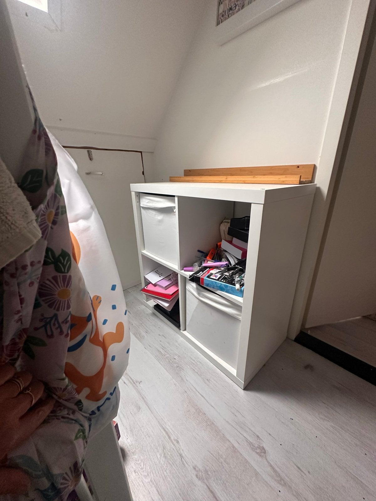 Witte Kallax kast met 4 vakken, Ophalen, Gebruikt