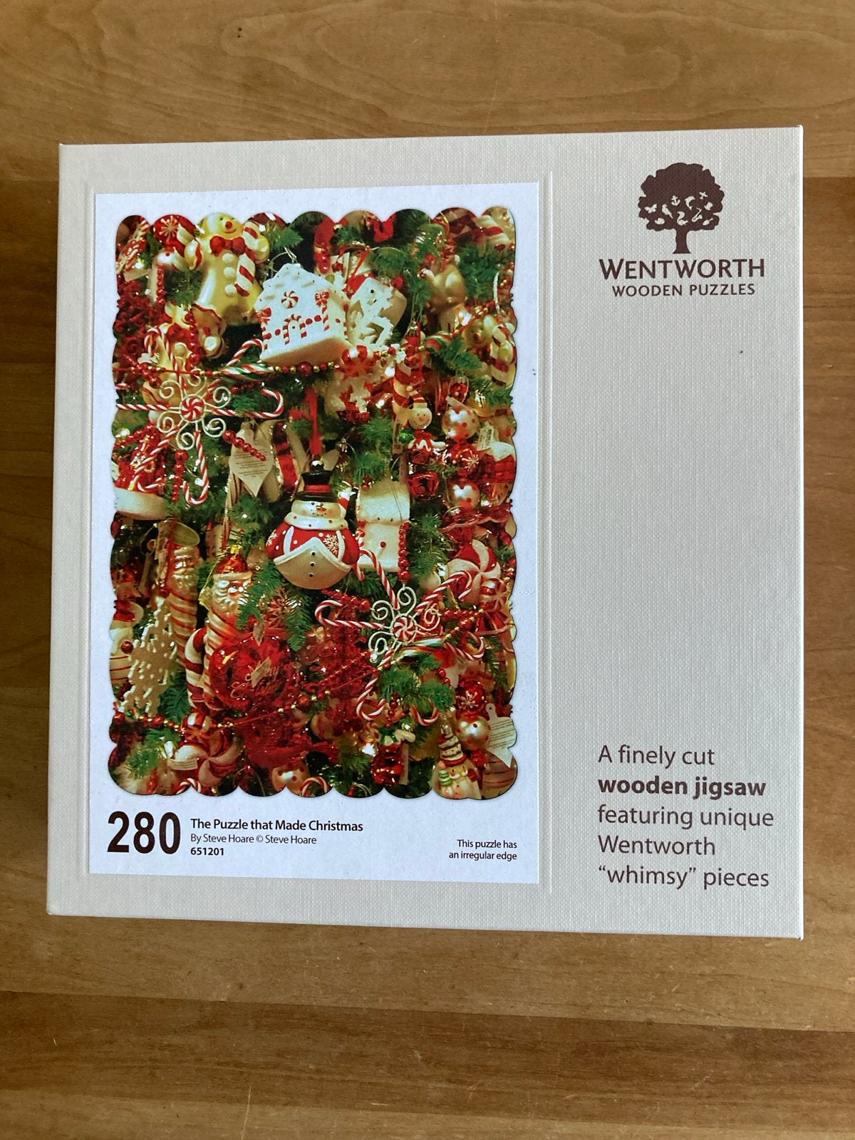 Wentworth Houten Puzzel - The Puzzle that Made Christmas, Ophalen of Verzenden, Minder dan 500 stukjes, Zo goed als nieuw, Legpuzzel