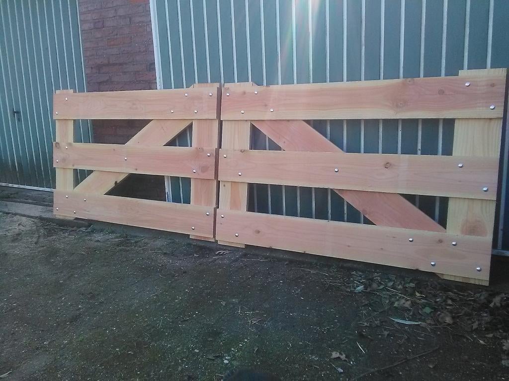 Nieuw Douglas landhek 3 meter breed, Ophalen, Nieuw, Hout, Tuinhek