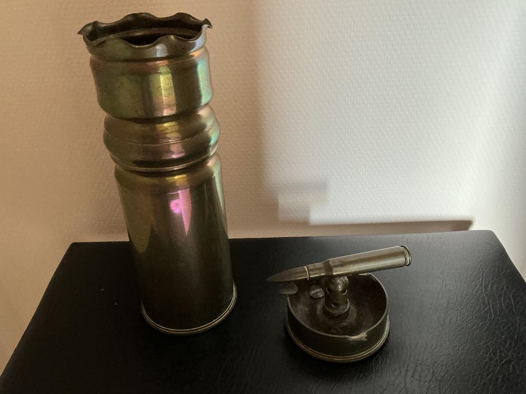 Koperen asbak en huls, Antiek en Kunst, Ophalen of Verzenden, Koper
