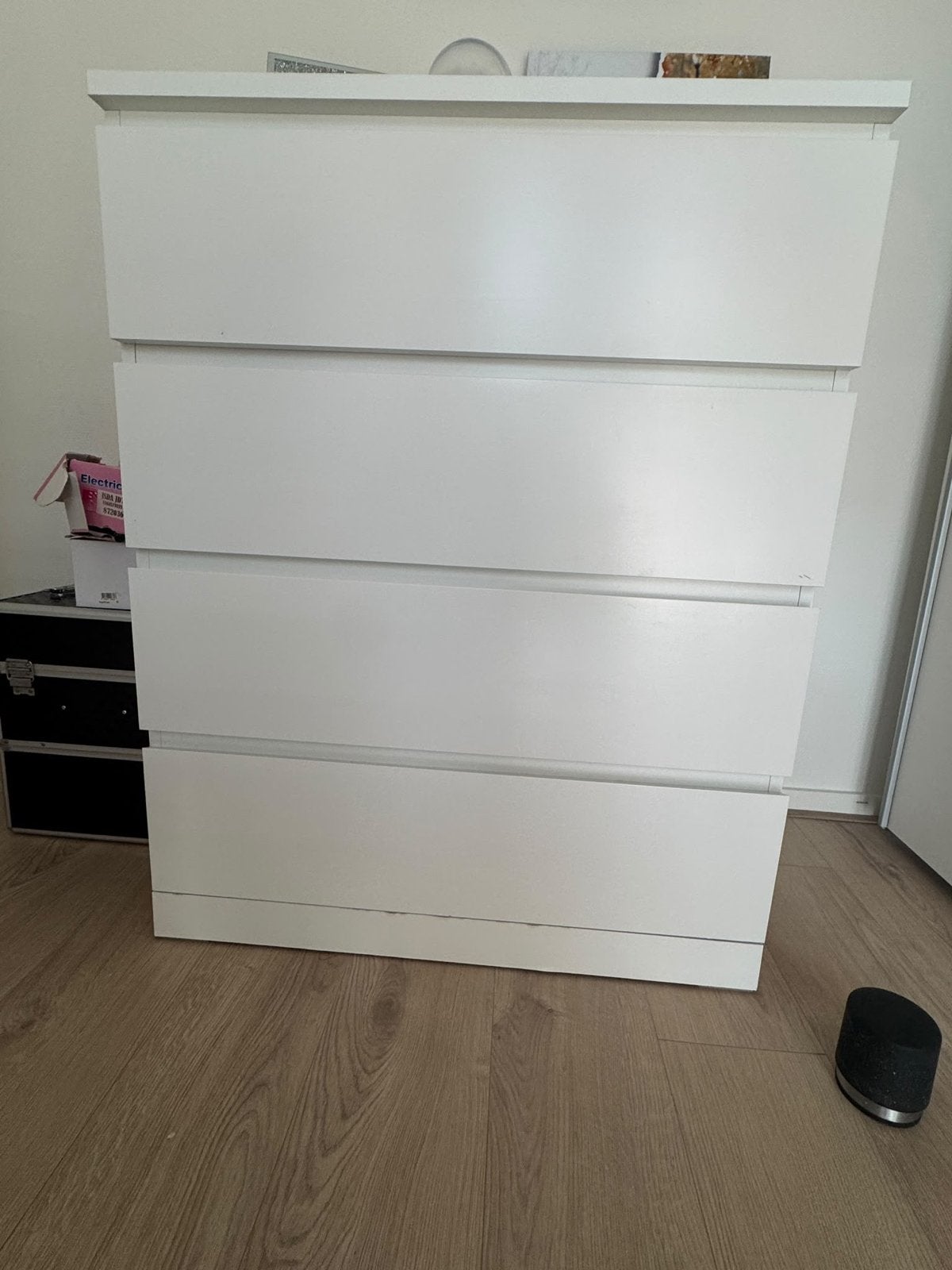 Witte ladekast met 4 laden - Zo goed als nieuw, 100 tot 150 cm, Zo goed als nieuw, 3 of 4 laden, 25 tot 50 cm