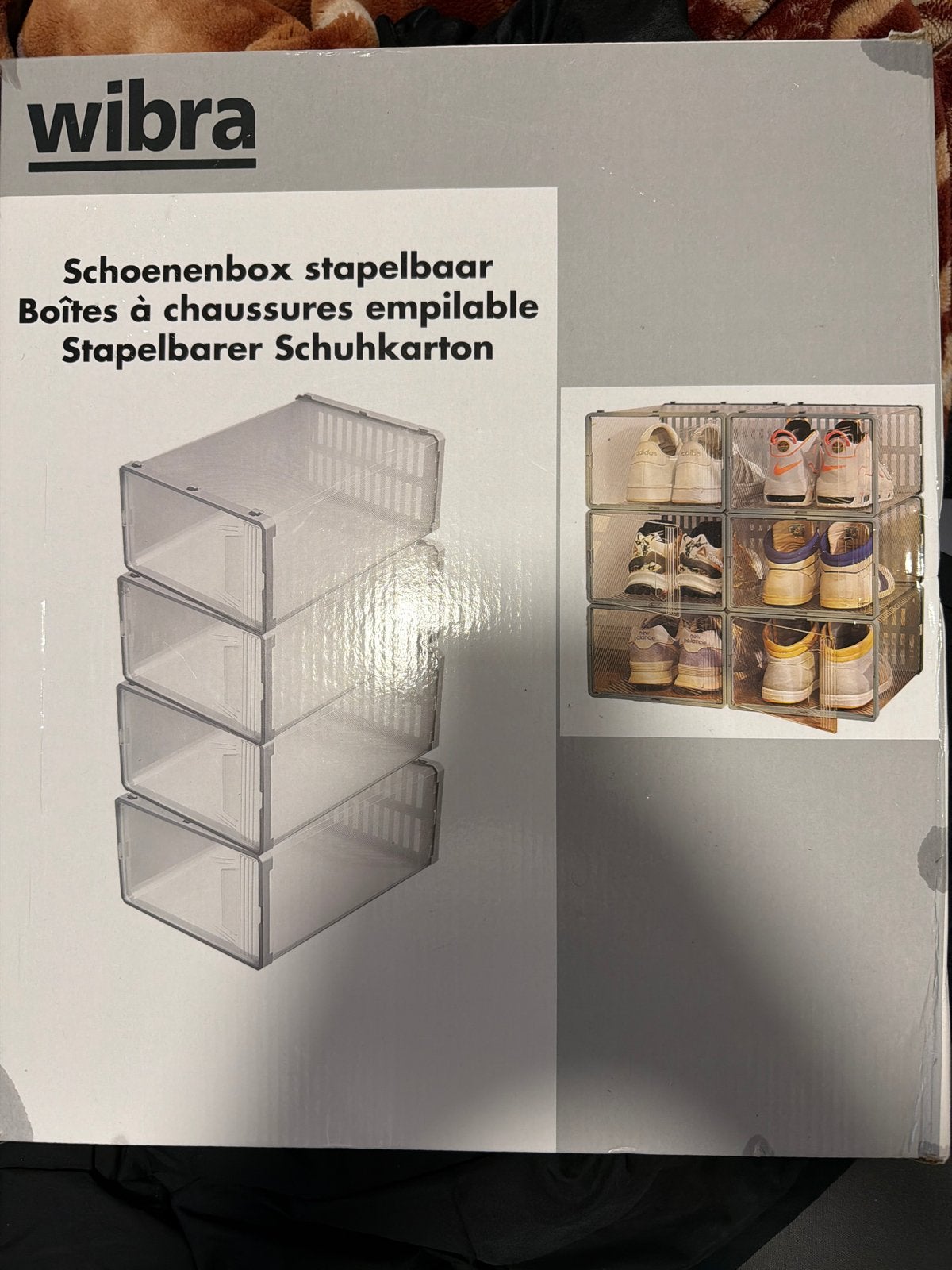 Wibra Schoenenbox Stapelbaar - Transparant, Ophalen, Nieuw