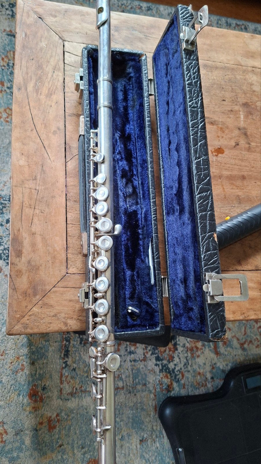 Vintage Dwarsfluit met Koffer - Gebruikt, Ophalen of Verzenden, Gebruikt, Dwarsfluit, Met koffer of tas