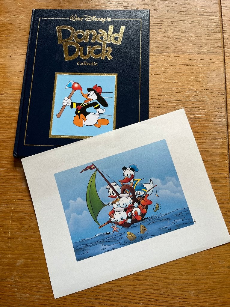 Donald Duck collectie incl A4 Prent, Eén stripboek, Ophalen of Verzenden, Zo goed als nieuw, Walt Disney  Donald duck