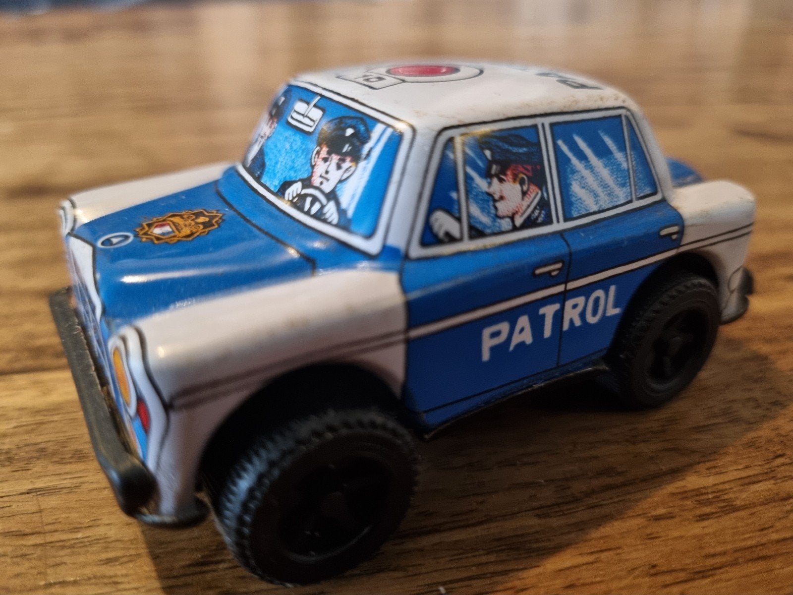 Vintage Blikken Speelgoed Politieauto - Made in Japan, Ophalen of Verzenden, Gebruikt