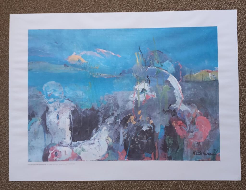 Reproductie Moeraslandschap K.van Bohemen. Kunstprint, Antiek en Kunst, Ophalen of Verzenden