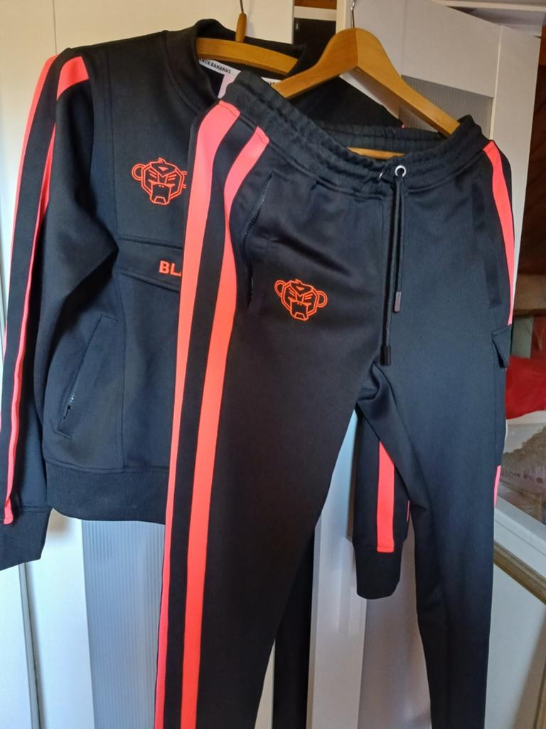 Black Bananas Trainingspak Zwart/Neonrood Maat M, Ophalen of Verzenden, Nieuw, Zwart, Black Bananas
