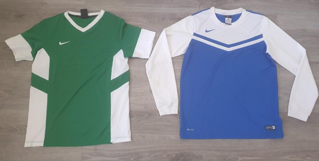 Nike Dri-FIT Voetbalshirts sports shirts.2 stuks 158/164, Kinderen en Baby's, Kinderkleding | Maat 164, Ophalen of Verzenden, Zo goed als nieuw