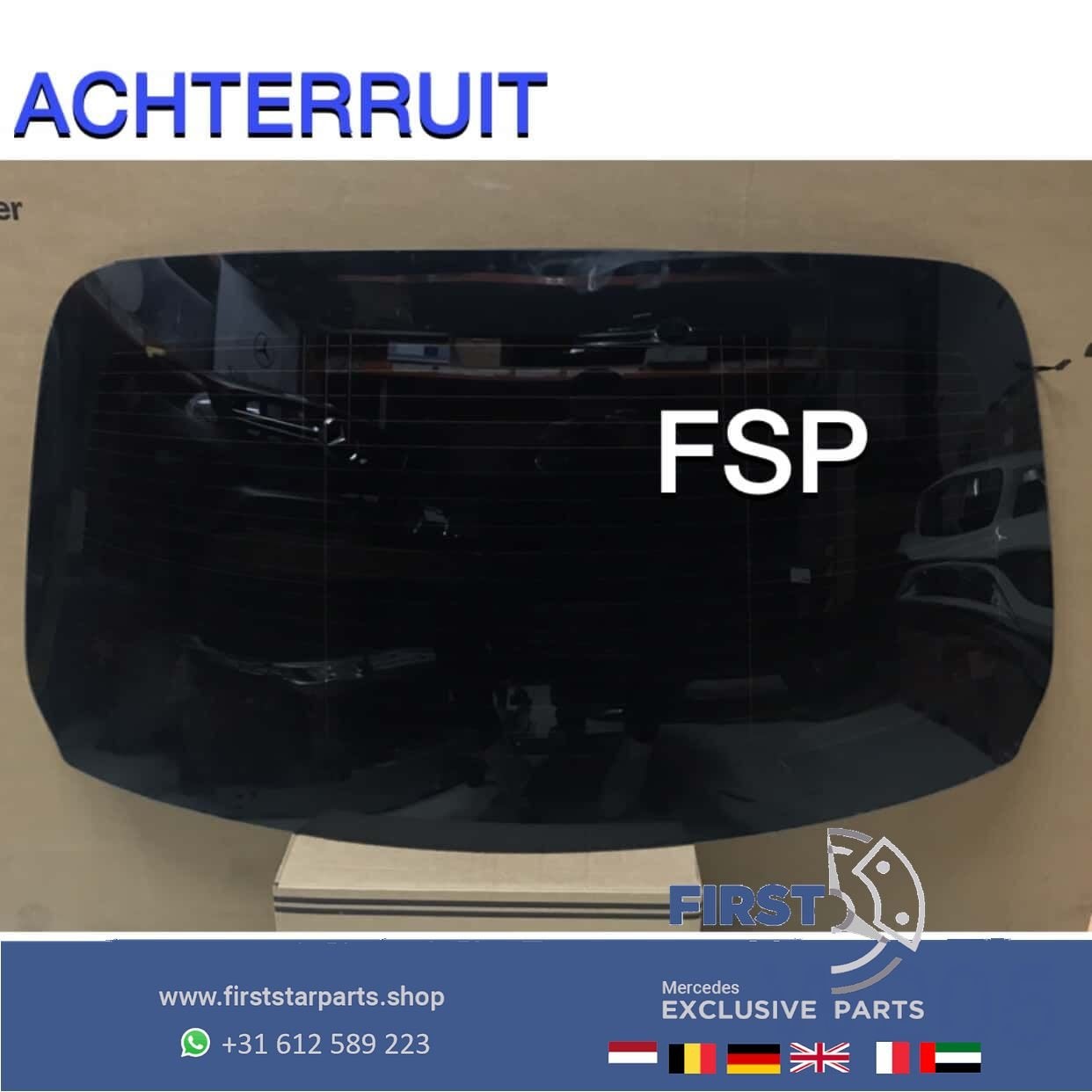 W205 ACHTERRUIT RAAM ACHTER RUIT Mercedes C Klasse 2014-2021, Gebruikt, -, Ophalen of Verzenden, -