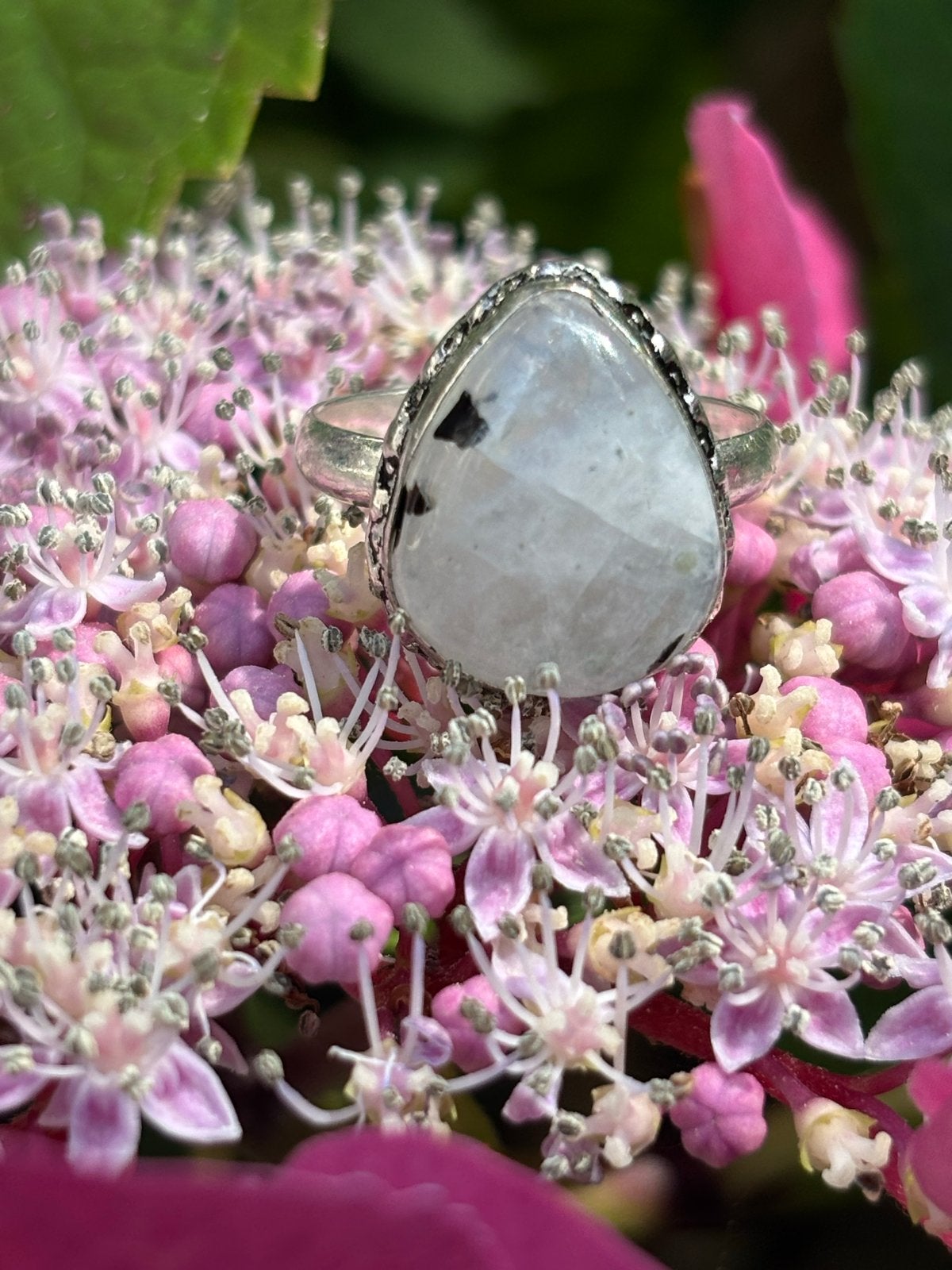 Maansteen Edelsteenring maat 19, Sieraden, Tassen en Uiterlijk, Ringen, 19 tot 20, Wit, Nieuw, Ophalen of Verzenden