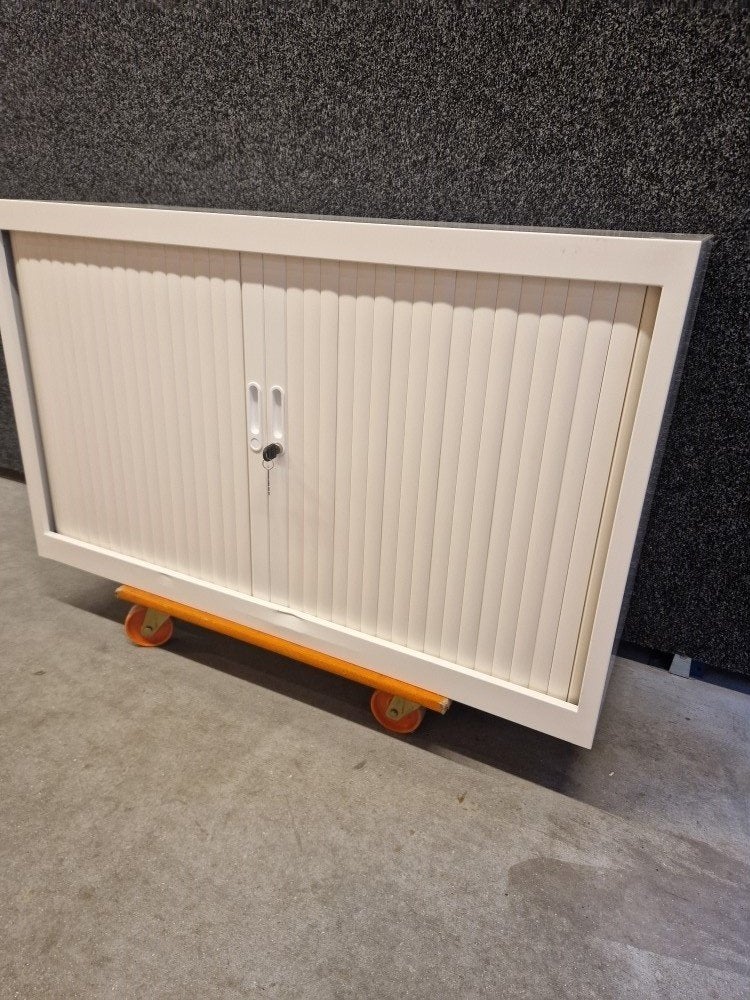 Roldeurkast 75x120x45 cm Wit (nieuw met deukje), Ophalen, 100 tot 150 cm, Nieuw, Minder dan 100 cm