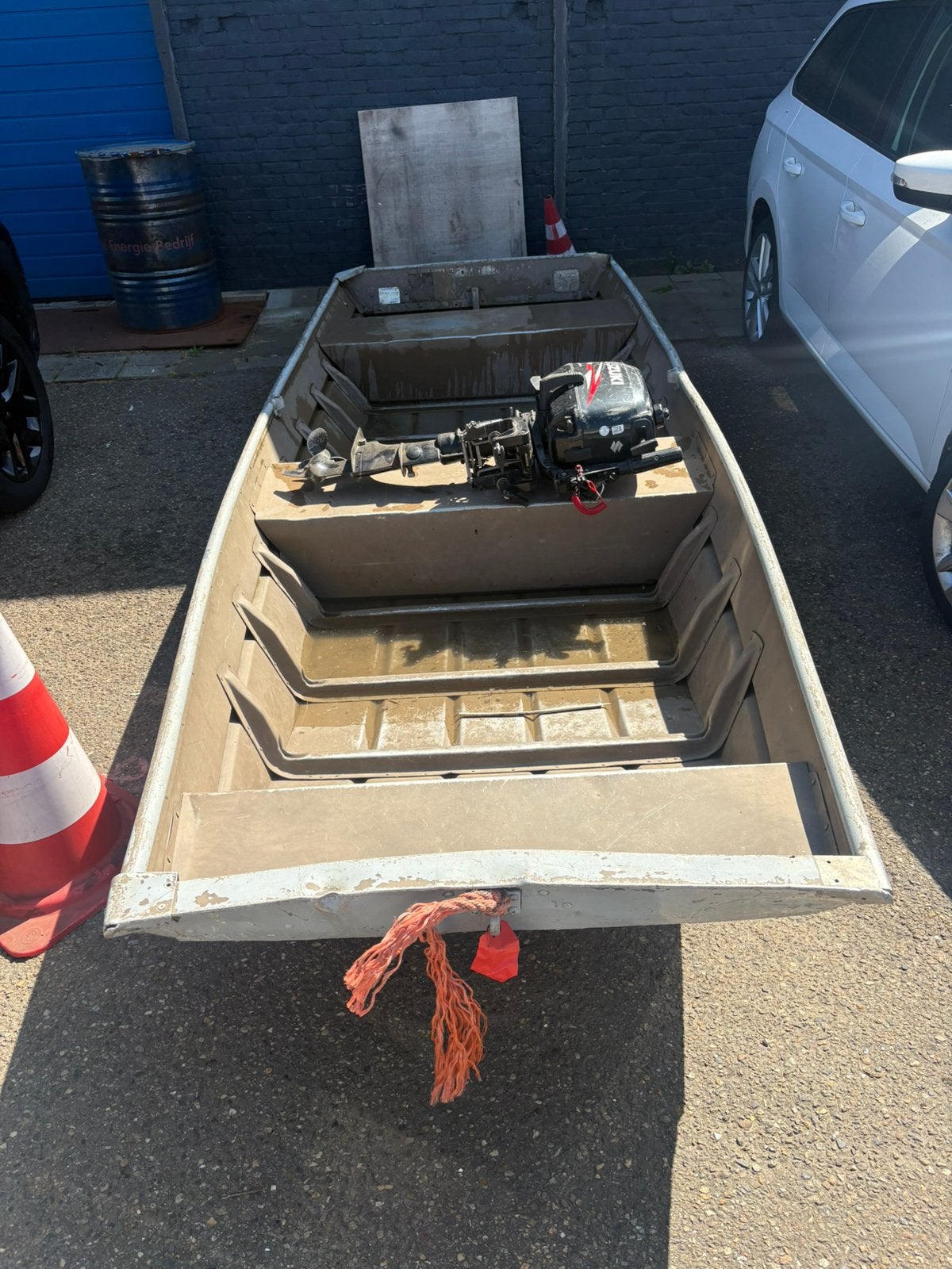 Aluminium boot 4 mtr zonder motor!!!!!!!, Ophalen, Gebruikt, 4 m, Tot 10 pk