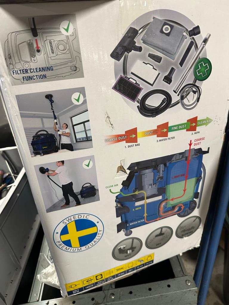 SWEDIC SD-P36L 1800W Multi Nat & Droogreiniger Stofzuiger, Witgoed en Apparatuur, Ophalen, Nieuw, 1600 tot 2000 watt, Industriële stofzuiger