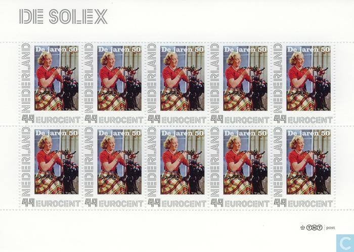 Nostalgie op Postzegels Jaren '50: De Solex, Postzegels en Munten, Ophalen of Verzenden, Na 1940, Postfris