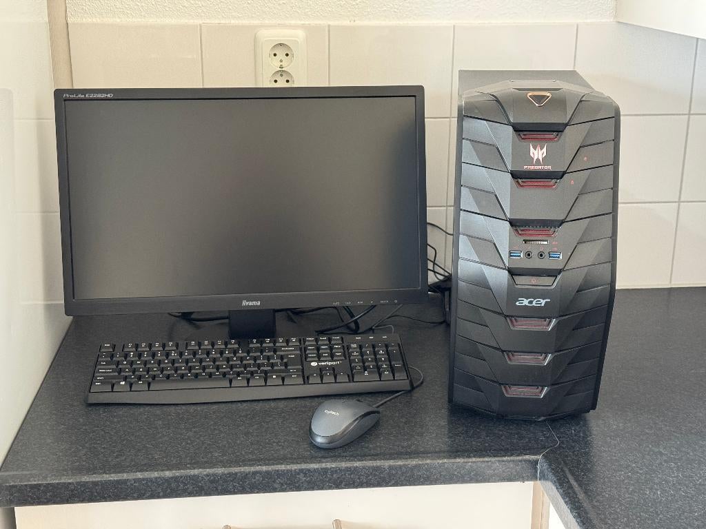 Complete game pc set i7-4.0 GHz / 16GB / 1000GB SSD / Win11, Computers en Software, Desktop Pc's, Zo goed als nieuw, 3 tot 4 Ghz