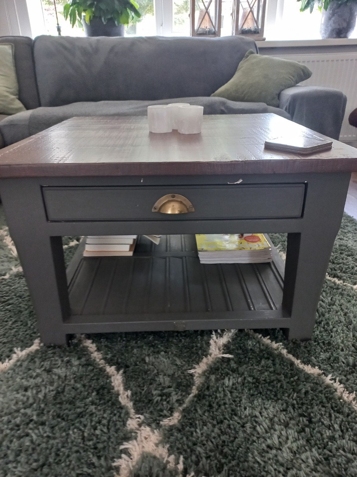 salontafel riviera maison, Ophalen, Gebruikt, 50 tot 100 cm, Vierkant