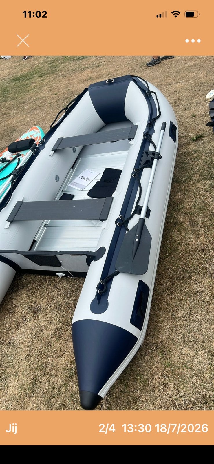 Nieuwe rubberboot 3.20 mtr , alu vloer plus kiel, Ophalen, Aluminium, Nieuw, Peddels