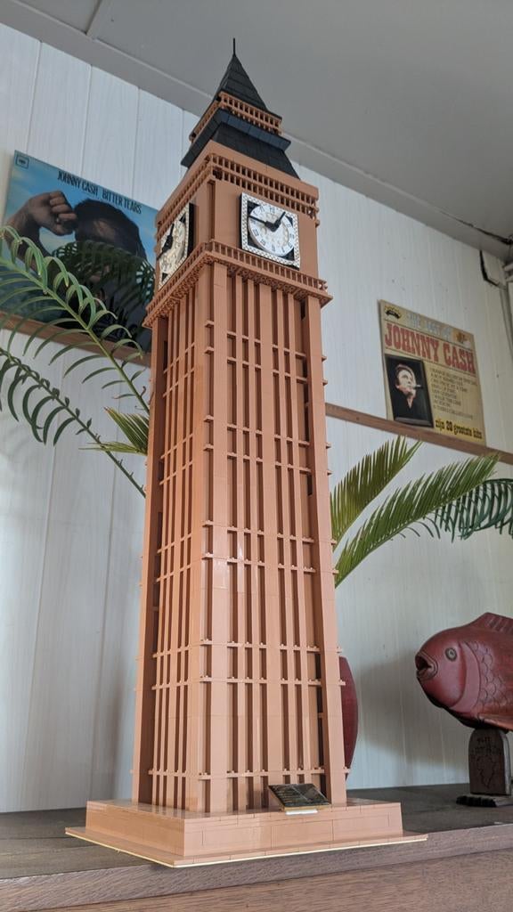 Big ben van bouwstenen (geen Lego), Ophalen of Verzenden, Gebruikt, Compleet, Complete set