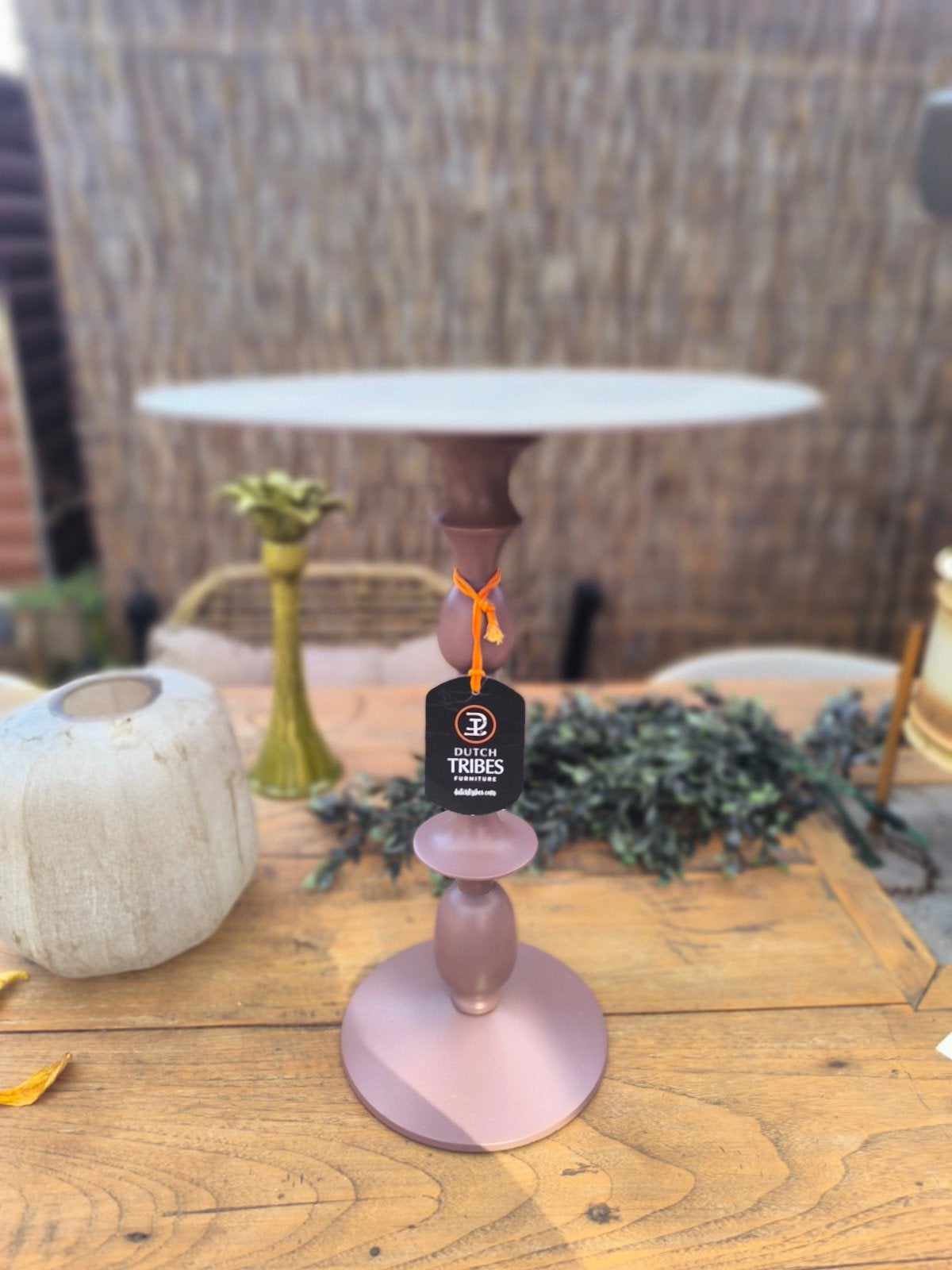 Bijzettafel Gonja Lila Roze - Geschikt voor buiten, Minder dan 55 cm, Gebruikt, Metaal of Aluminium, Rond