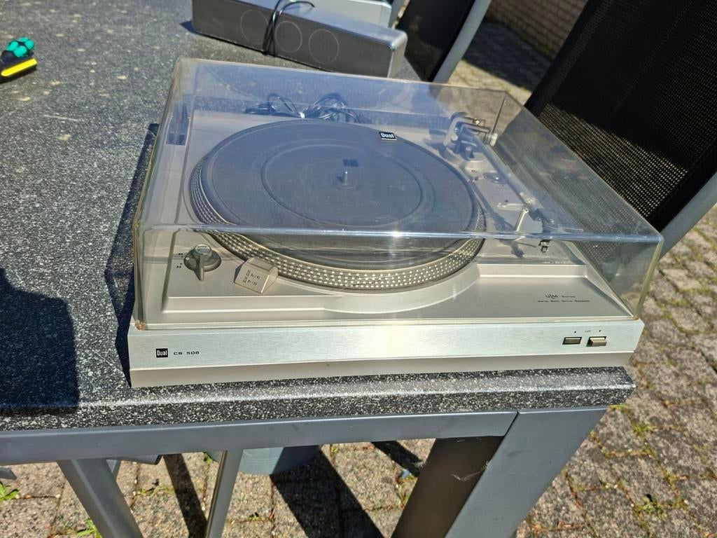 Platenspeler vintage Dual CS 508, Ophalen, Gebruikt, Pitch-regelaar, Platenspeler