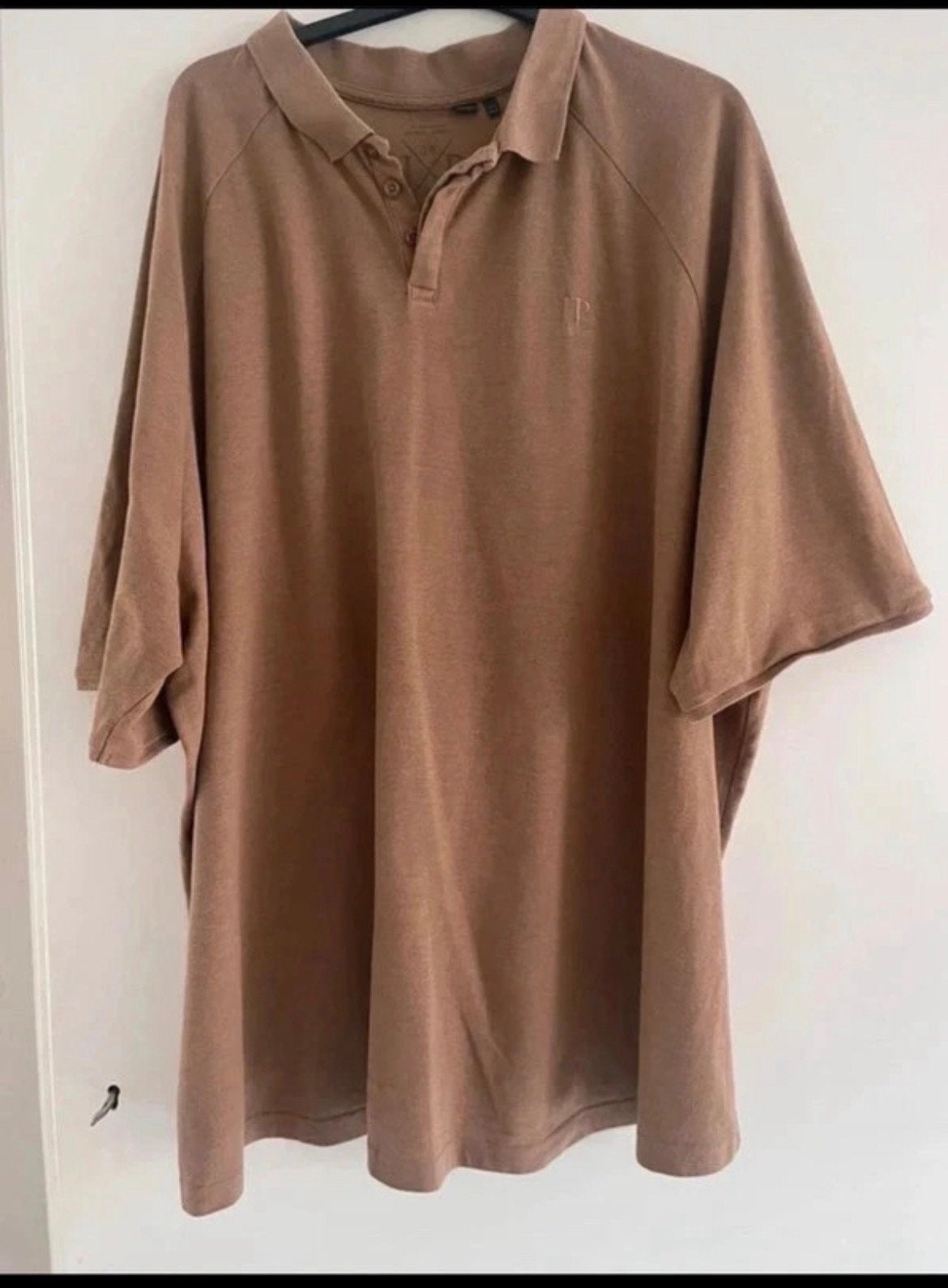 JP Lichtbruin Poloshirt Maat 8XL - Comfortabel & Ruim, Kleding | Heren, Ophalen of Verzenden, Gedragen, Overige maten, Bruin