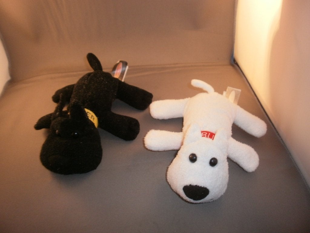 Melissa & dong hond/hondjes zwart en wit pepper en buddy, Overige merken, Overige karakters, Zo goed als nieuw, Wasbaar
