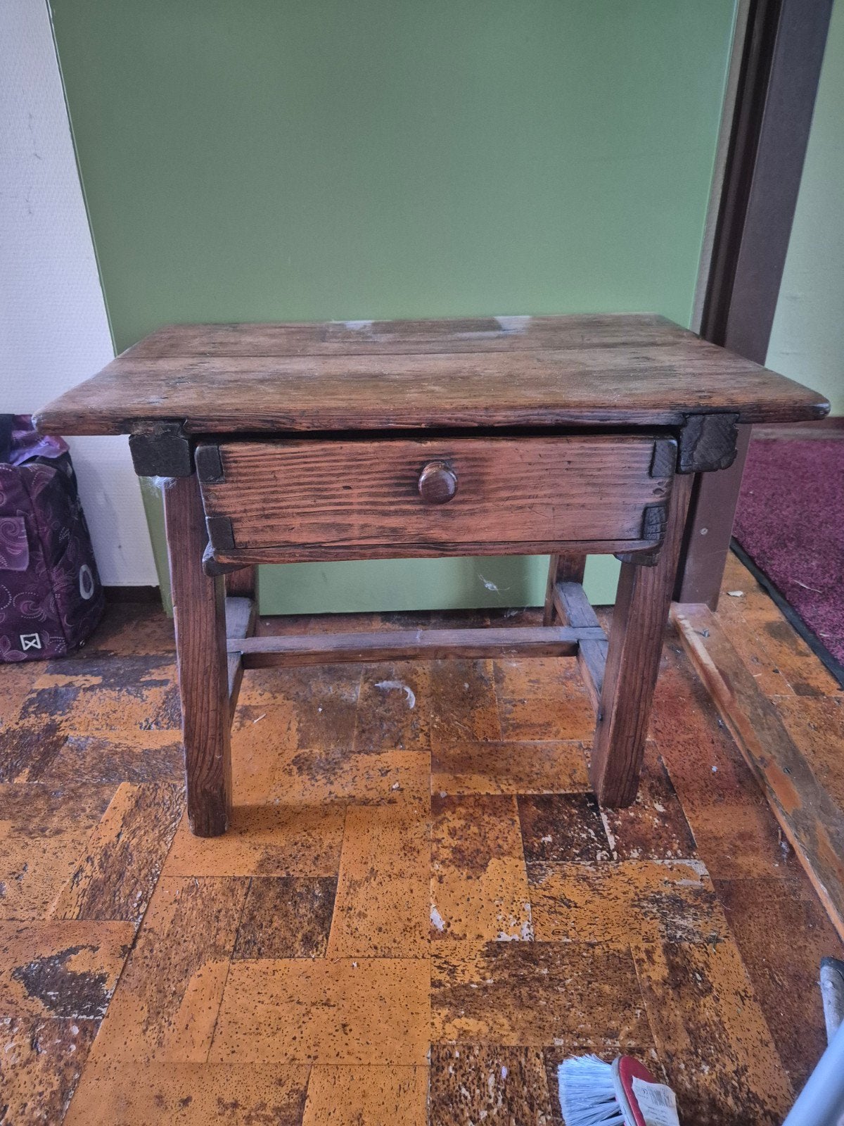 Antieke houten stoel met tafel, Antiek en Kunst, Antiek | Meubels | Stoelen en Banken, Ophalen