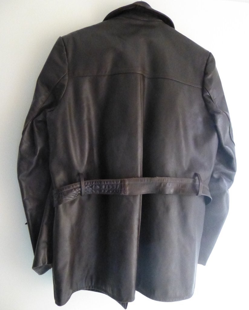 Originele jaren 50 Groli leren jas- Vintage- maat 50 (M/L), Ophalen of Verzenden, Gedragen, Maat 48/50 (M), Bruin