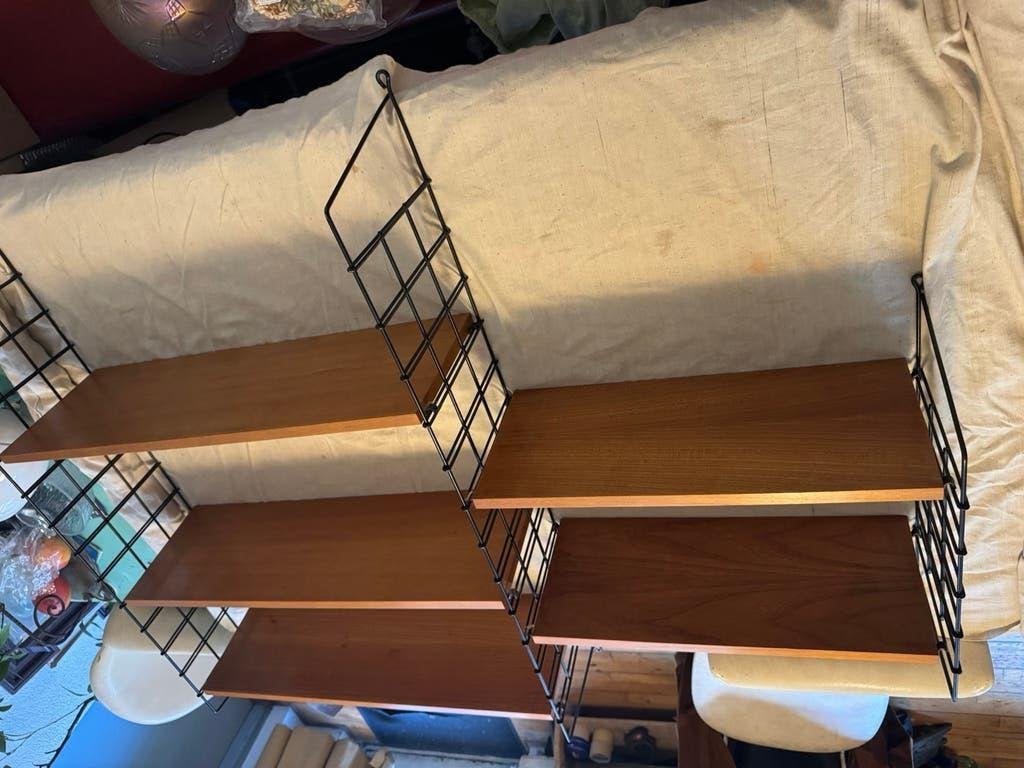 Stringregal,fifties,sixties,Wandregal,design,teak,vintage, Huis en Inrichting, Woonaccessoires | Wandplanken en Boekenplanken