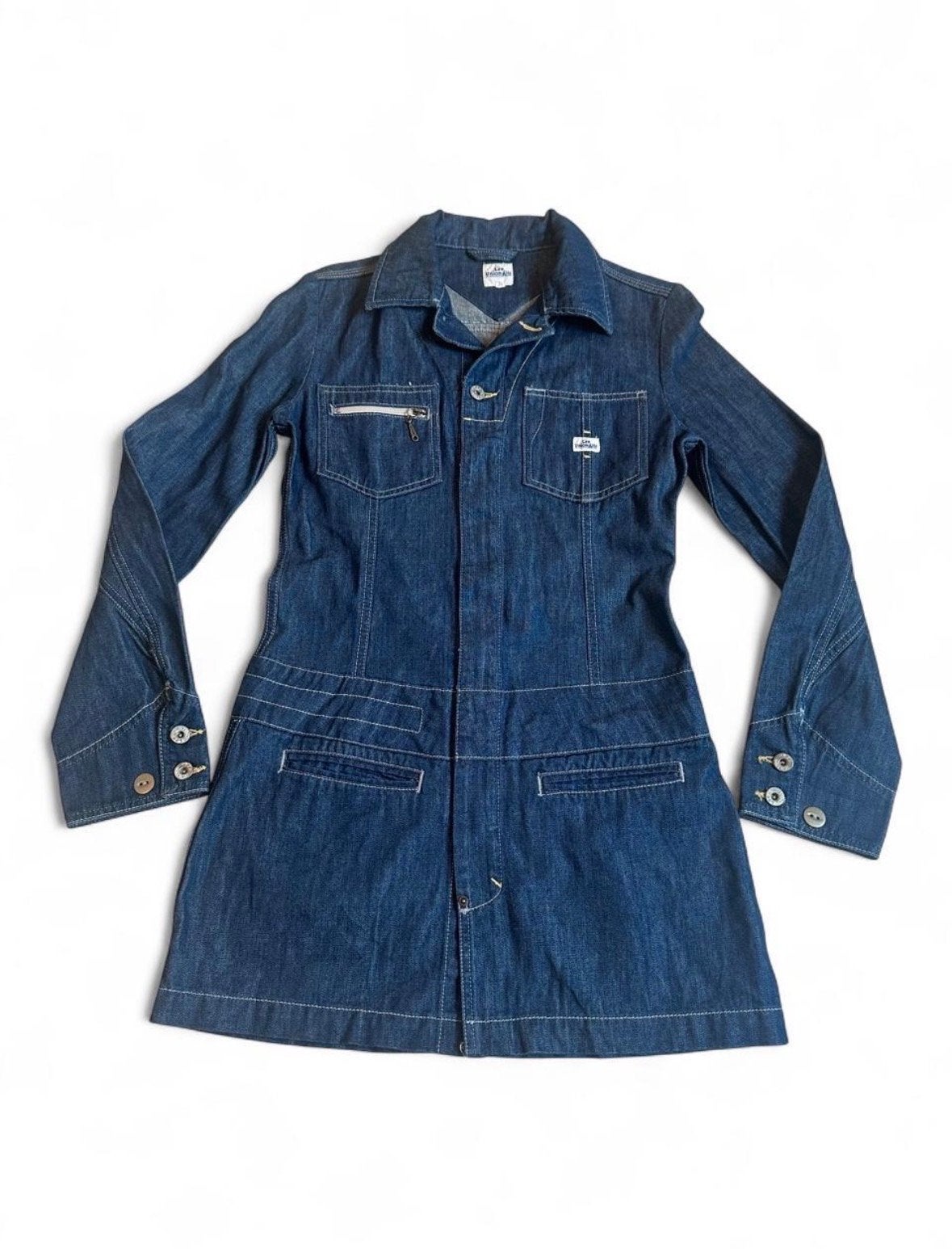 Lee Union-All Dames Denim Jurk/Jasje Maat S, Blauw, Ophalen of Verzenden, Maat 36 (S), Gedragen