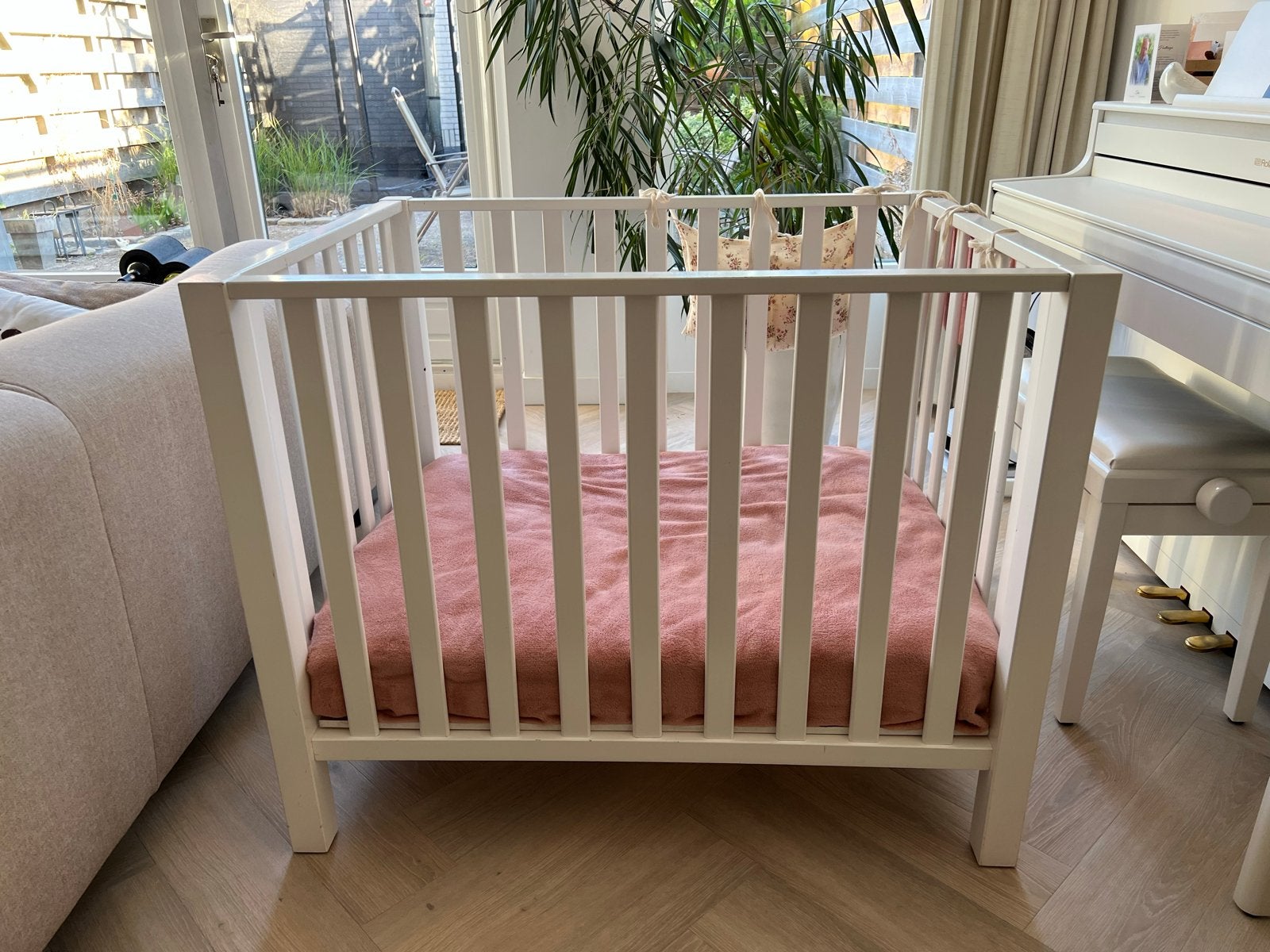 Bopita box met matras - Wit, Kinderen en Baby's, Boxen, Ophalen, Gebruikt, Vierkant, In hoogte verstelbaar