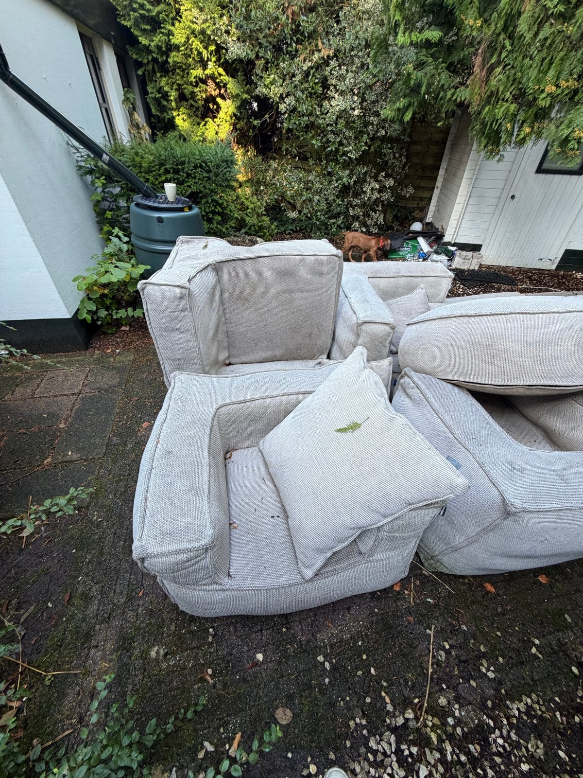 10 Maya Living buiten stoelen en bijzettafel, Ophalen, Gebruikt, Overige kleuren, Stof
