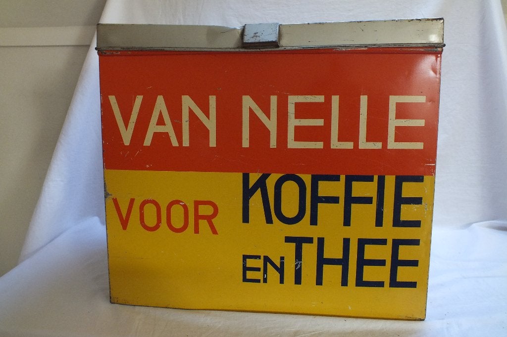 Blikken trommel Van Nelle., Verzamelen, Ophalen of Verzenden, Gebruikt, Koffie, Van Nelle