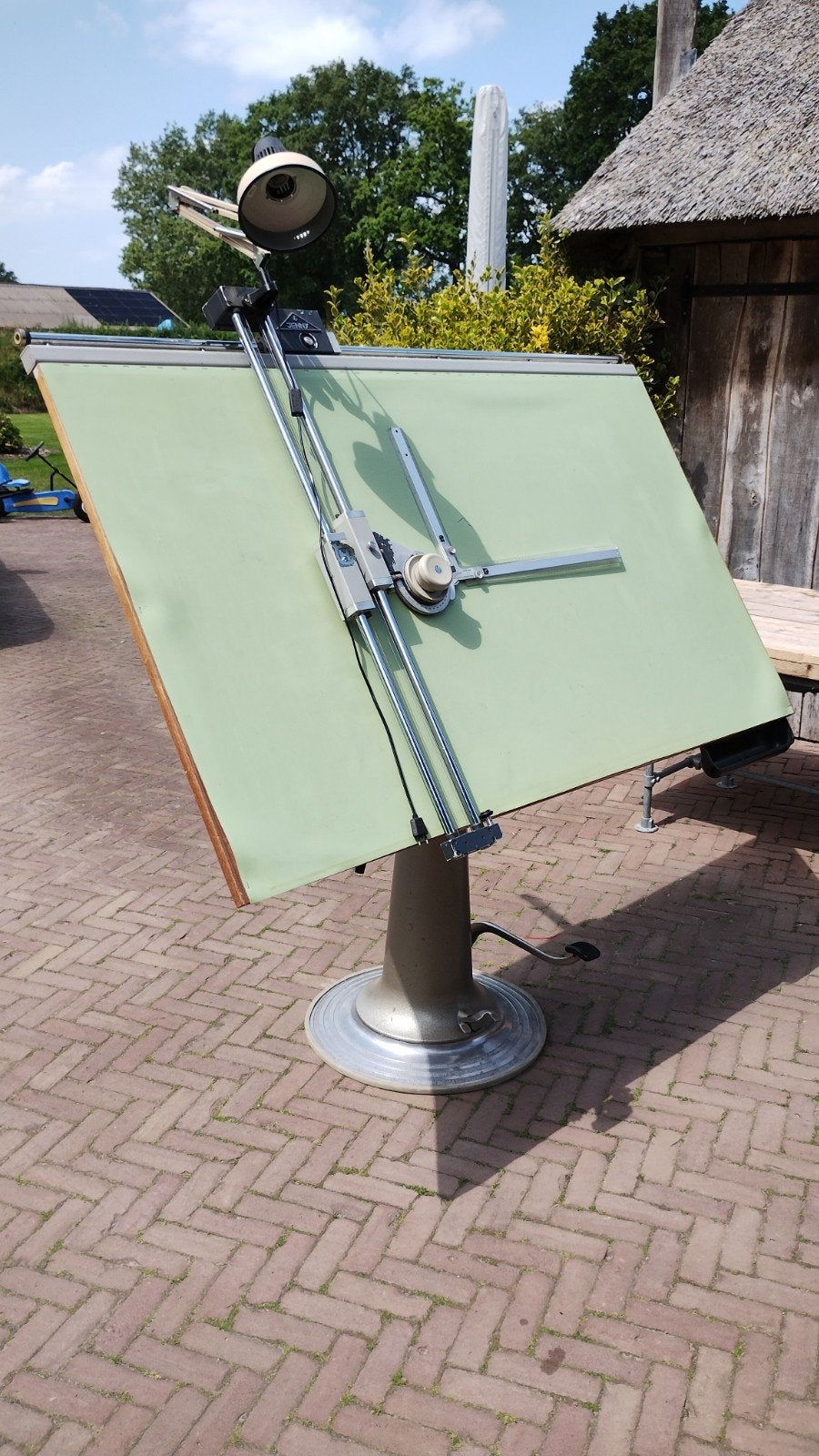 Vintage Nike Eskilstuna tekentafel jaren '50 - Hydraulisch, Ophalen, Gebruikt, 170 cm of meer, Verlichting