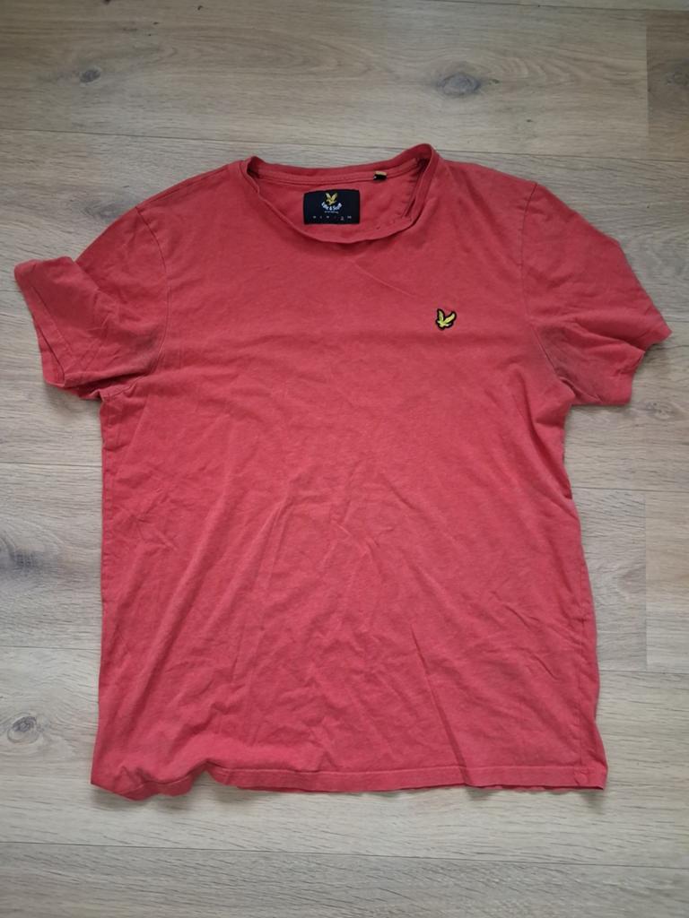 Lyle & Scott Rood T-shirt Maat L - Klassieker, Maat 52/54 (L), Ophalen of Verzenden, Zo goed als nieuw, Lyle & Scott