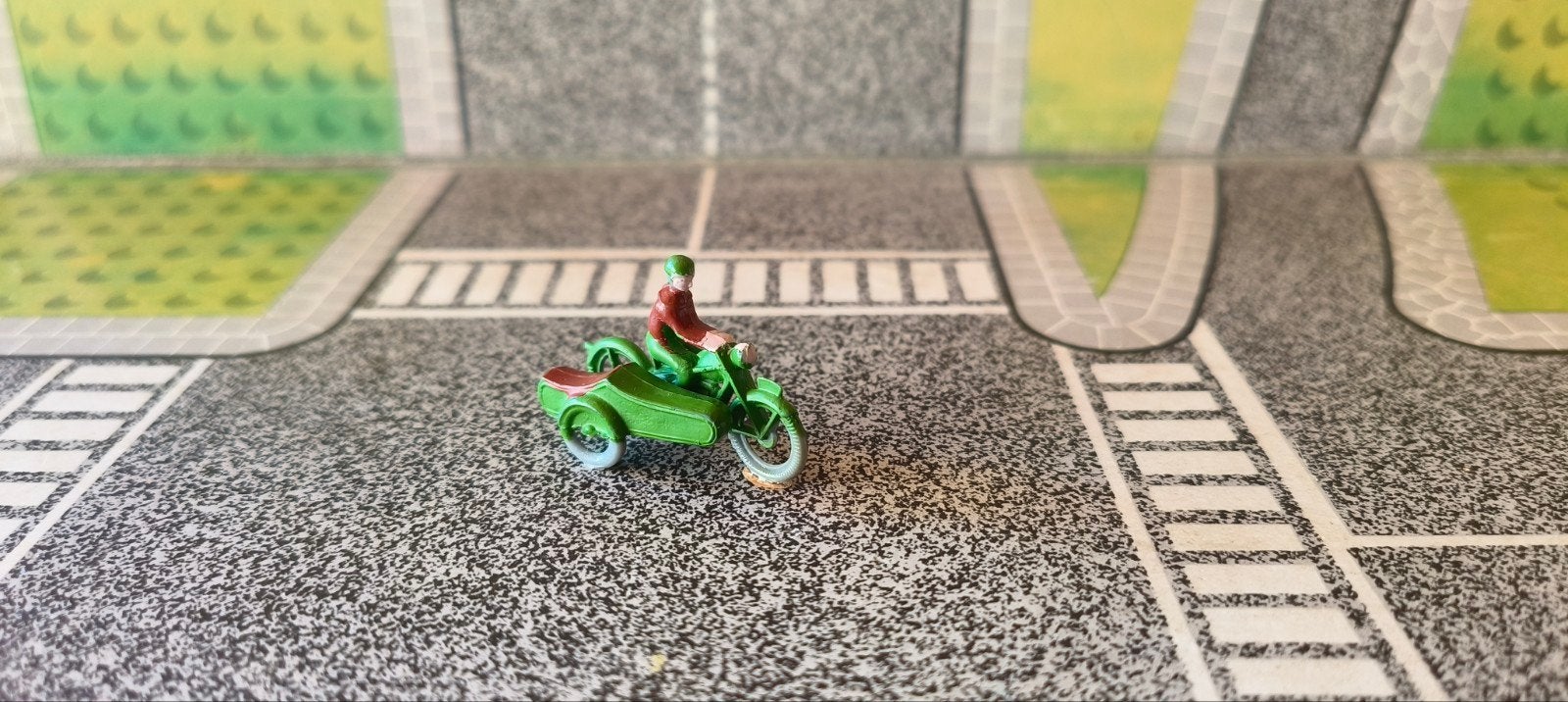 Oude Lego motor met zijspan., Verzenden, Zo goed als nieuw, Bus of Vrachtwagen