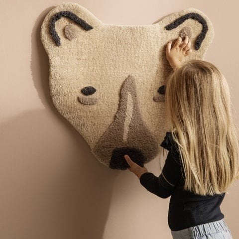Ferm Living Kids Tufted Polar Bear Head wandkleed, Overige merken, Ophalen of Verzenden, Zo goed als nieuw, Wanddecoratie