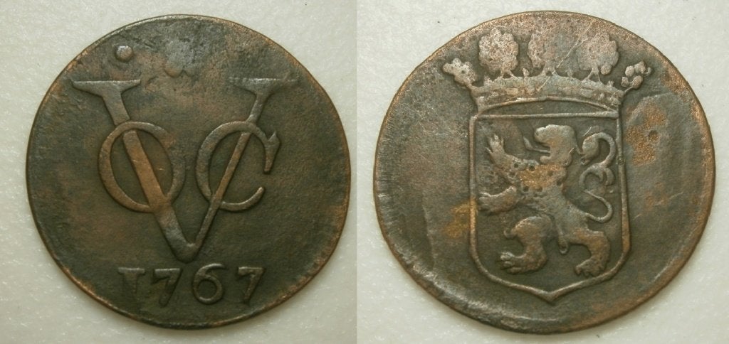 PD11341 Holland VOC Duit 1767, Ophalen of Verzenden, Vóór koninkrijk, 1 cent, Losse munt