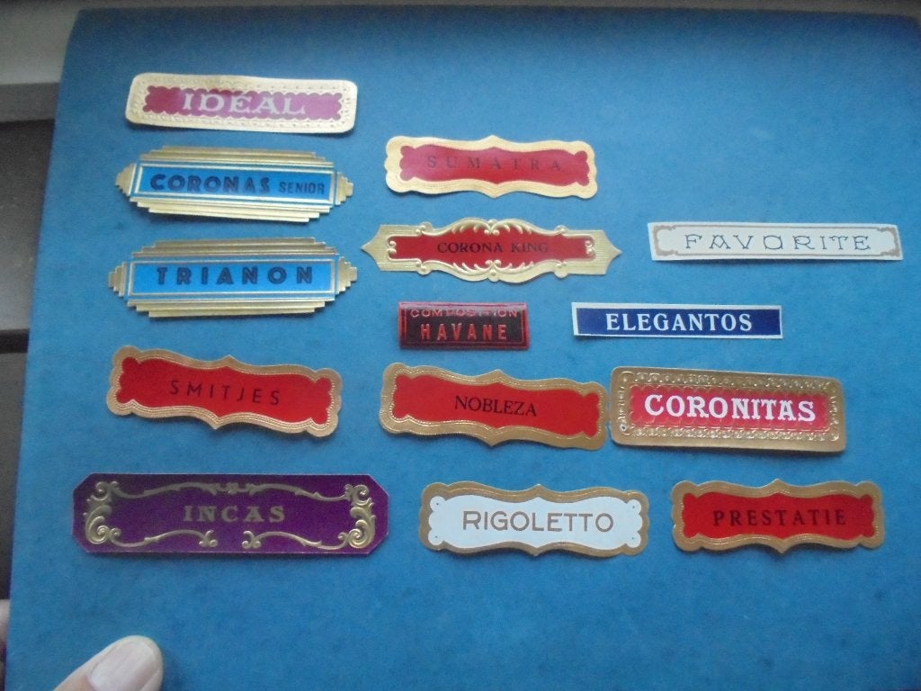 14 oude sigarenbanden / etiketten (diversen), Ophalen of Verzenden, Zo goed als nieuw, Sigarenbandjes