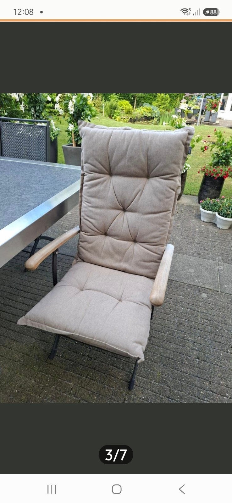 4 Royal Garden stoelen  met kussens, Ophalen, Zo goed als nieuw, Metaal, Inklapbaar