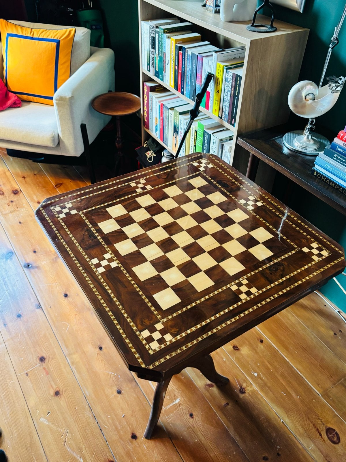 Schaaktafel met Inlegwerk, Antiek en Kunst, Ophalen