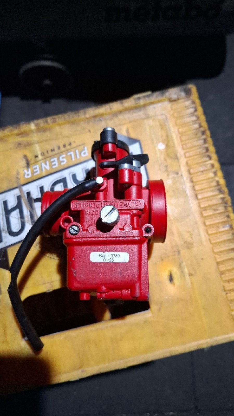 Delorto Vlakschuif Carburateur - Rood, Ophalen of Verzenden, Gebruikt, Carburateur, Dellorto