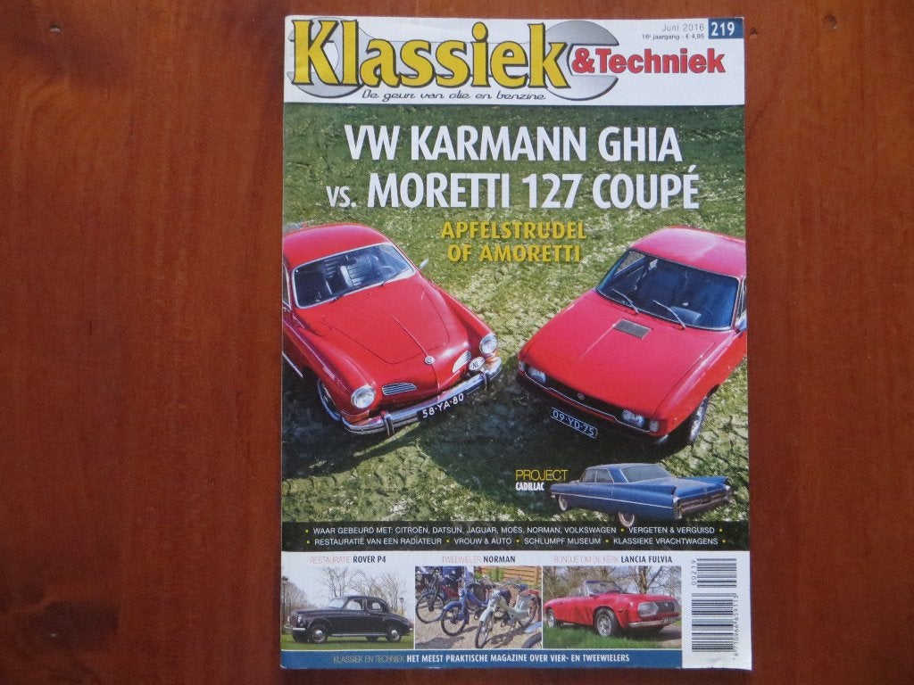 Klassiek & Techniek 219 VW Karmann Ghia, Moretti 127 Coupé, Verzenden, Nieuw, Volkswagen