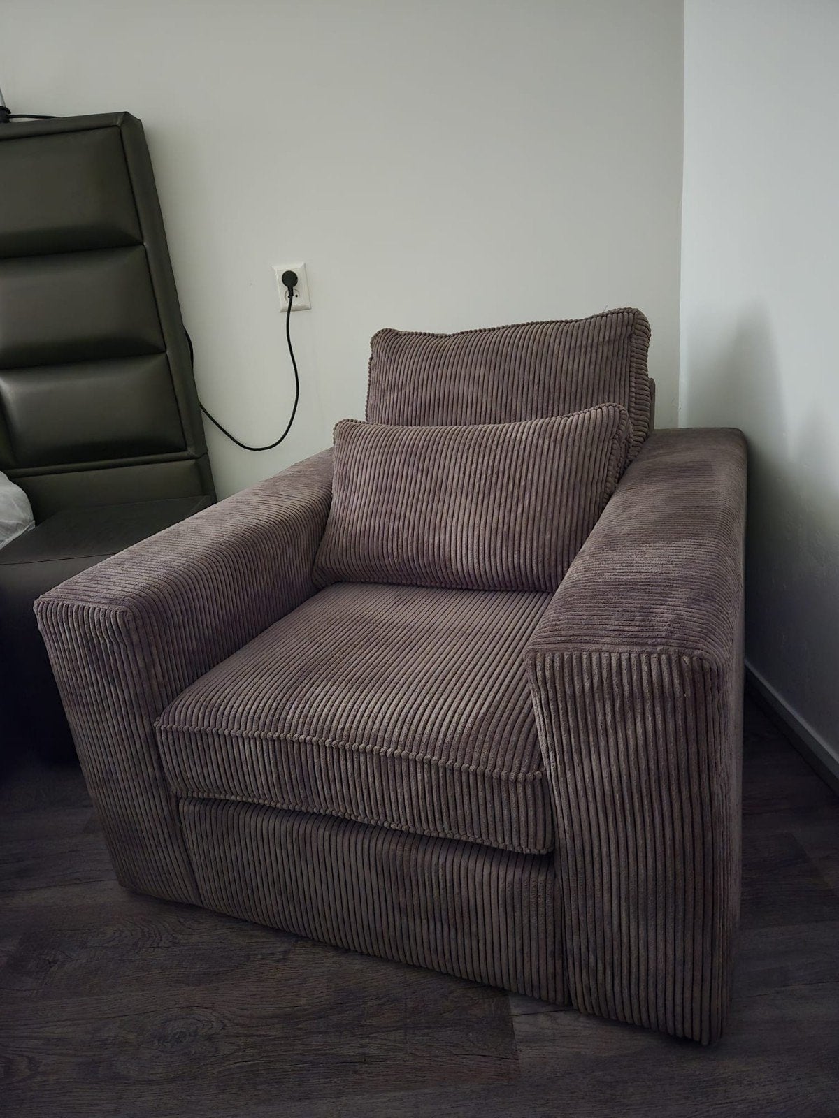 nieuwe ribstof stoel, Huis en Inrichting, Banken | Sofa's en Chaises Longues, Ophalen, Nieuw, Eenpersoons, Minder dan 150 cm