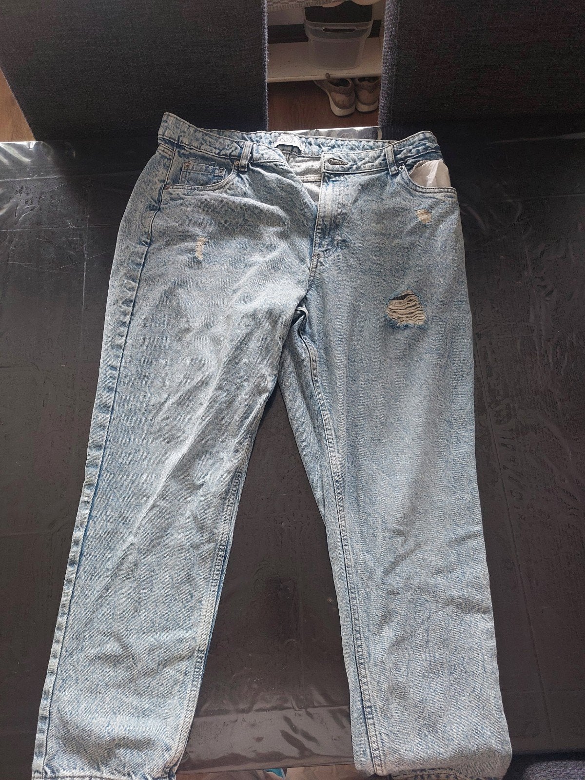 ANINA Lichtblauwe Jeans met Scheuren - Maat 44, Kleding | Dames, Spijkerbroeken en Jeans, Blauw, Ophalen of Verzenden, W33 - W36 (confectie 42/44)