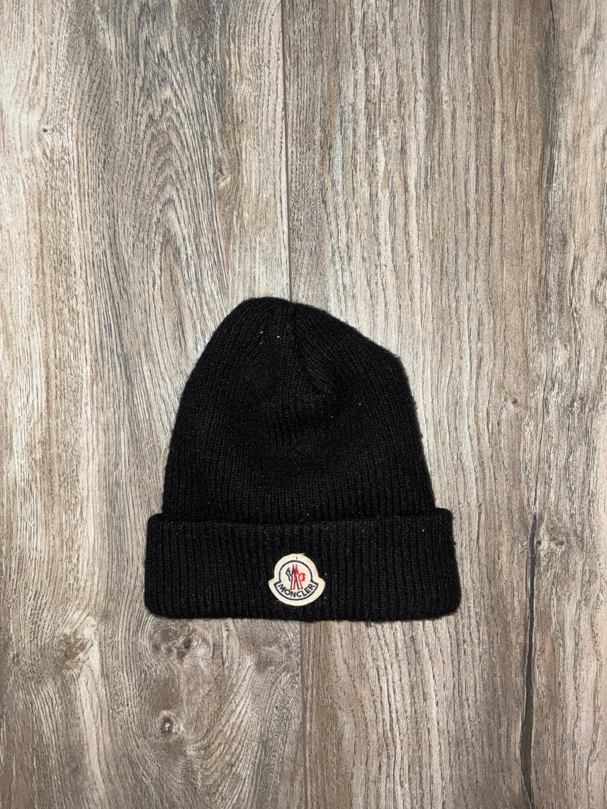 Moncler Muts Zwart - Gedragen, Verzenden, Gedragen, Maat 38/40 (M), Muts