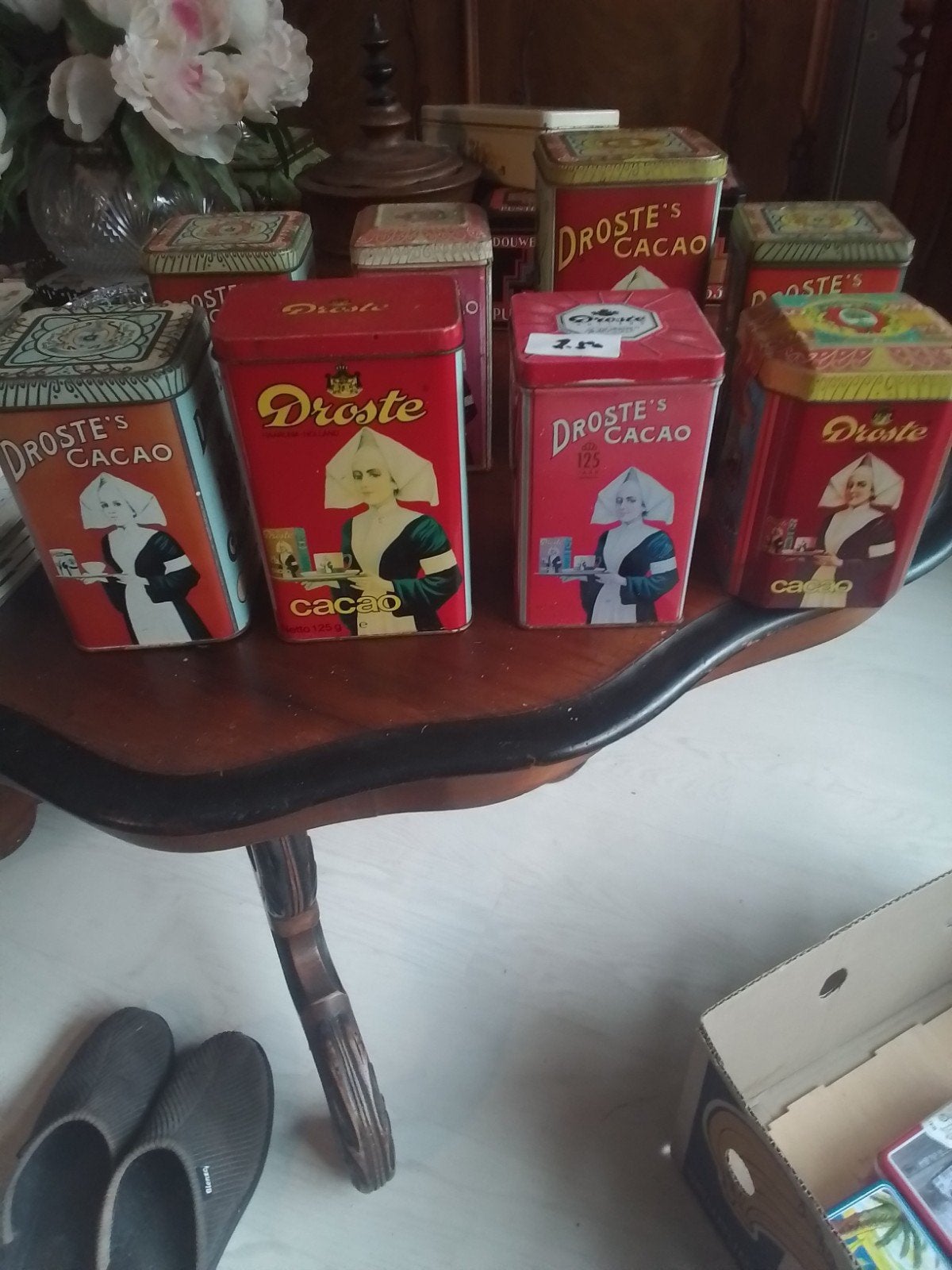 8 verschillende Droste blikken - Vintage cacao verzameling, Ophalen of Verzenden, Gebruikt, Overige, Droste