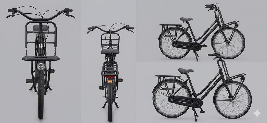 Gazelle Transportfiets - Zwart, Zo goed als nieuw, Fietsen en Brommers, Fietsen | Dames | Damesfietsen, Ophalen, Velgrem, Zo goed als nieuw